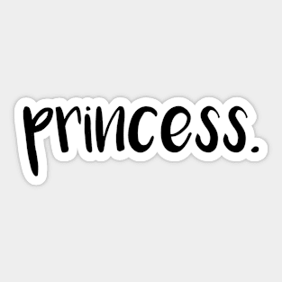 princess. - black Sticker